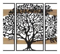 PANNELLO DA MURO TREE FERRO E WOOD SET 3PZ