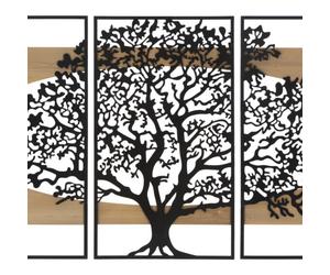 PANNELLO DA MURO TREE FERRO E WOOD SET 3PZ