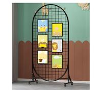 Pannello da parete a griglia mobile da pavimento, torre in metallo con base triangolare per fiere, feste di nozze ed eventi (bianco, 120 x 1)