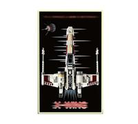 Pannello da parete appositamente realizzato per Lego 75355 X-Wing Fighter Building Set, montaggio a parete - solo espositore da parete, compatibile con Lego 75355 (cornice D (con luci)