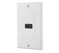 Pannello da parete con 1 porta HDTV compatibile 4K2K per trasmissione video ad alta risoluzione per HDTV e proiettori, bianco