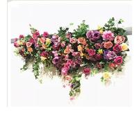 Pannello da parete con rose finte, pannello da parete con rose artificiali in seta, pannelli da parete con fiori artificiali, decorazione per matrimoni e compleanni, D-3 m, D-1 m