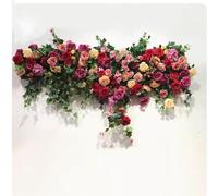 Pannello da parete con rose finte, pannello da parete con rose artificiali in seta, pannelli da parete con fiori artificiali, decorazione per matrimoni e compleanni, B-2 m, C-4 m