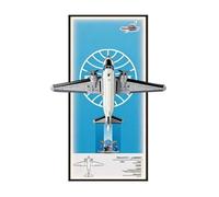 Pannello da parete in acrilico per Lego 11378, set di edifici per aerei passeggeri, montaggio a parete, solo espositore, compatibile con Lego 11378 (modello C (con luce))