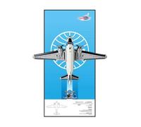 Pannello da parete in acrilico per Lego 11378, set di edifici per aerei passeggeri, montaggio a parete, solo espositore, compatibile con Lego 11378 (modello C (senza luce))