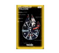 Pannello da parete in acrilico per Lego 75389/75257 Millennium Falcon, scatola portaoggetti, compatibile con 75389/75257 (solo telaio, kit non incluso) (versione USB Light-Up E)