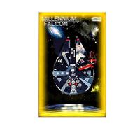 Pannello da parete in acrilico per Lego 75389/75257 Millennium Falcon, scatola portaoggetti, compatibile con 75389/75257 (solo telaio, kit non incluso) (versione USB Light-up D)