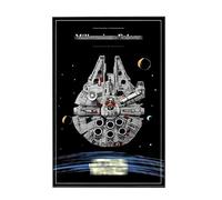 Pannello da parete in acrilico per Lego 75389/75257 Millennium Falcon, scatola portaoggetti, compatibile con 75389/75257 (solo cornice, kit non incluso) (Sfondo D)