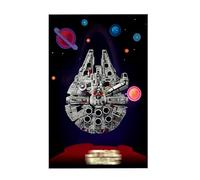 Pannello da parete in acrilico per Lego 75389/75257 Millennium Falcon, scatola portaoggetti, compatibile con 75389/75257 (solo cornice, kit non incluso) (Sfondo B)