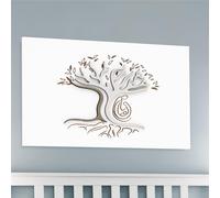 Pannello da parete in legno con marcatura al laser GIOIOSO Dimensioni 100x60xh1,6 cm colore Bianco opaco , tortora , sabbia tortora
