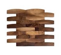 Pannello da parete in legno testurizzato 3D, 30 x 30 cm, piastrelle in legno per soggiorno, camera da letto, decorazione fai da te, colore marrone