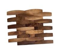 Pannello da parete in legno testurizzato 3D, facile da montare, decorazione moderna per interni, 30 x 30 cm, per pareti d'accento, sala da pranzo, decorazione da parete, marrone