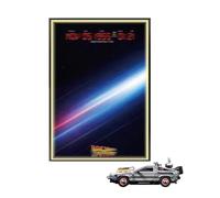 Pannello da parete per Lego 10300 Back to the Future Series Time Machine, solo espositore da parete, compatibile con Lego 10300 (modello A (con luci)
