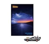 Pannello da parete per Lego 10300 Back to the Future Series Time Machine, solo espositore da parete, compatibile con Lego 10300 (modello B (senza luci)