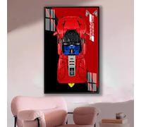 Pannello da parete per Lego Tech*NIC Ferrari Daytona SP3 42143 auto da corsa compatibile con Lego Ferrari Car, idee regalo per appassionati di supporto auto Lego