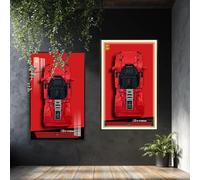 Pannello da parete per Lego Technic 42143 Ferrari Daytona SP3, compatibile con auto Lego, Geart Ideas per appassionati di montaggio a parete Lego, solo parete, 80 x 50 cm (luce LED tipo D)