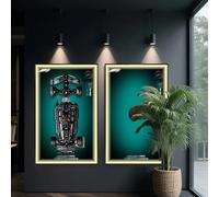 Pannello da parete per Lego Technic 42171 Merce*des-AMG F1 Race Car, compatibile con auto Lego, Geart Ideas per appassionati di montaggio a parete Lego, solo parete, 80 x 50 cm (luce LED tipo D)