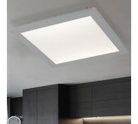 Pannello da soffitto a LED plafoniera in alluminio dimmerabile lampada da corridoio quadrata argento, 20W 1140Lm bianco caldo, L 30 cm Globo 41630D1AD