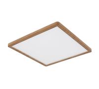 Pannello da soffitto lampada da soffitto plafoniera pannello LED, IP44 funzione di memoria retroilluminazione 3 livelli, aspetto legno opale, 24W 2300Lm bianco caldo, LxPxA 42x42x2,5 cm