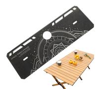 Pannello da tavolo portatile - Cover acrilico robusto per tavoli pieghevoli, liscio con facile funzione di pulizia, tavola da campeggio per avventure di viaggio nel cortile, acrilico chiaro, 14.17x4,9