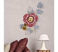 Pannello decorativo 3D da parete in metallo raffigurante un fiore Dimensioni 61,6x9,5x h111,8 cm peso 2200 kg vari colori multicolor
