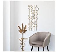 Pannello decorativo 3D dorato dal design geometrico. SMALL MIRRORS 35x1,5xH 90 cm peso 1,5 kg ORO metallo oro