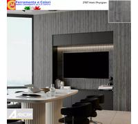 Pannello Decorativo Fonoassorbente 60x140 2Pz Pannelli Acustici Legno Doghe 3D