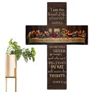 Pannello Decorazione Della Parete Per Cena - Immagine Ultima Cena Per Sala Da Pranzo | Segno Di Cena Di Scultura Di Fede In Legno, Arte Della Parete Vintage Con Ispirante, Ornamento Della Chiesa