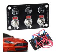 Pannello dei pulsanti di attivazione/disattivazione 'auto | Pannello di commutazione on-off 12v/24v impermeabile | Sostituzione automobilistica, fusibile 10a per auto da corsa, arresto di pe