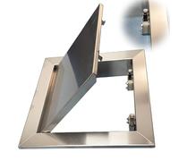 Pannello di accesso a pulsante in acciaio inox, sifone di ispezione, per soffitto/pareti, 35 x 40 cm, copertura per apertura a parete per impianti idraulici e soffitte