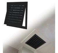Pannello di accesso alla ventilazione in alluminio nero resistente con fessure per l'aria e rete di nylon per parete/soffitto, diverse dimensioni (16x10in / 40 x 25 cm), elegante soluzione di