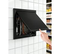 Pannello di Accesso con Chiusura a Pressione, Coperchio di ispezione in Alluminio per contatori e valvole HVAC, sportello Magnetico con sportello 45x45 cm (18x18 Pollici)