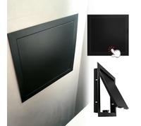 Pannello di accesso decorativo in alluminio, porta di accesso per pareti e soffitti in cartongesso, sportello d'ispezione facile da installare per riparazioni idrauliche(Black,10x12in (250x300mm))