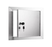 Pannello di accesso for cartongesso, pannello for con serratura, sportello in acciaio inossidabile for cartongesso/soffitto, copertura for foro nel muro e chiavi(45x45cm/17.7x17.7in)
