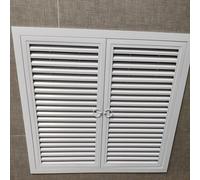 Pannello di accesso idraulico in alluminio, griglia di sfiato a doppia porta per ispezione a parete, portello di servizio interno per cavi elettrici, 60 x 115 cm