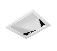 Pannello di accesso in ABS per tubi a soffitto, porta bianca decorativa per una facile ispezione di impianti idraulici ed elettrici, meccanismo push-to-open | 250 x 250 mm a (300 x 300 mm)