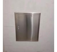 Pannello di accesso in acciaio inossidabile con maniglia, porta di accesso all'isola del barbecue, per cucina all'aperto, mansarda/hotel idraulico, copertura per portello (400 x 650 mm)