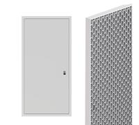 Pannello di accesso in alluminio, 100 cm, grande portello di ispezione con serratura a chiave, copertura per lembo per interni ed esterni, porta di revisione di facile accesso (C 60 x 100 cm)
