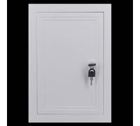 Pannello di accesso in metallo con serratura e chiave, impermeabile, porta di ispezione per pareti e soffitti, ideale per cavi idraulici, bagno, doccia e garage (40 x 65 cm)