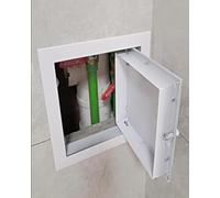 Pannello di accesso in metallo per pareti e soffitti, copertura resistente per albero di servizio con serratura a maniglia, ideale per bagno, garage, portello di ispezione