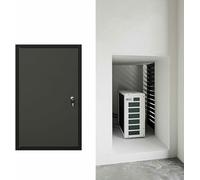 Pannello di accesso in metallo resistente per unità CA, facile da installare, porta di accesso per cartongesso con chiavi, grande, grigio scuro, 60 x 65 cm, perfetto per la casa e