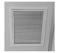 Pannello di accesso Louvered, Pannello di accesso alla copertura della presa d'aria bianca for il ritorno dell'aria, griglia quadrata, dimensioni multiple(200x200 mm/7.9x7.9 in)