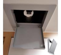 Pannello di accesso magnetico per soffitto, copertura per porta mansardata in nero/grigio disponibile nelle dimensioni da 10,2 cm a 35,6 cm, piastra di portello in alluminio con apertura a scatto per