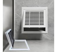 Pannello di accesso, Pannello di accesso con feritoia in alluminio, copertura in rete, pulsante for soffitto a parete, dimensioni multiple bianche(13.7x15.7in(35x40) cm)