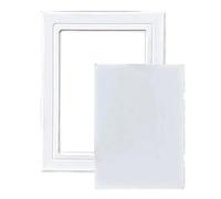 Pannello di Accesso Parete in Plastica ABS, Autoadesivo, Nasconde Cavi Tubi | Botola Ispezione Rettangolari, Adatto a Filo con Superfici, Verniciabile per Bagno Loft Garage(White,260x360mm/10.2x14.2in)
