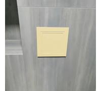 Pannello di accesso - Porta di accesso a parete per impianto idraulico bagno, copertura ingresso cavi in metallo, apertura sportello di servizio