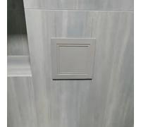 Pannello di accesso - Porta di accesso a parete per impianto idraulico bagno, copertura ingresso cavi in metallo, apertura sportello di servizio