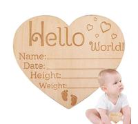 Pannello di annuncio del neonato in legno per l'ospedale - Rustic Birth Statts Board for Baby Boys | Baby Introduzione per il primo servizio fotografico, segno di arrivo del bambino per il grasso