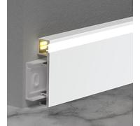 Pannello di base da parete con canale diffusore a LED, battiscopa in alluminio premium per soluzioni di illuminazione per interni