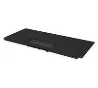 Pannello di chiusura superiore/inferiore per supporto di montaggio con passacavo spazzolato, nero (RAL 9005)
